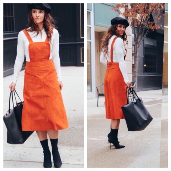 Free People Dresses & Skirts - NEW Free People Suede Leather Apron Dress 2